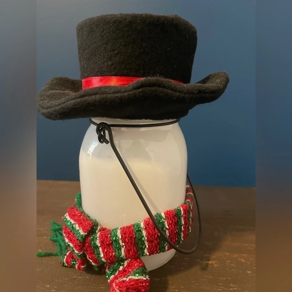 Mason jar snowman